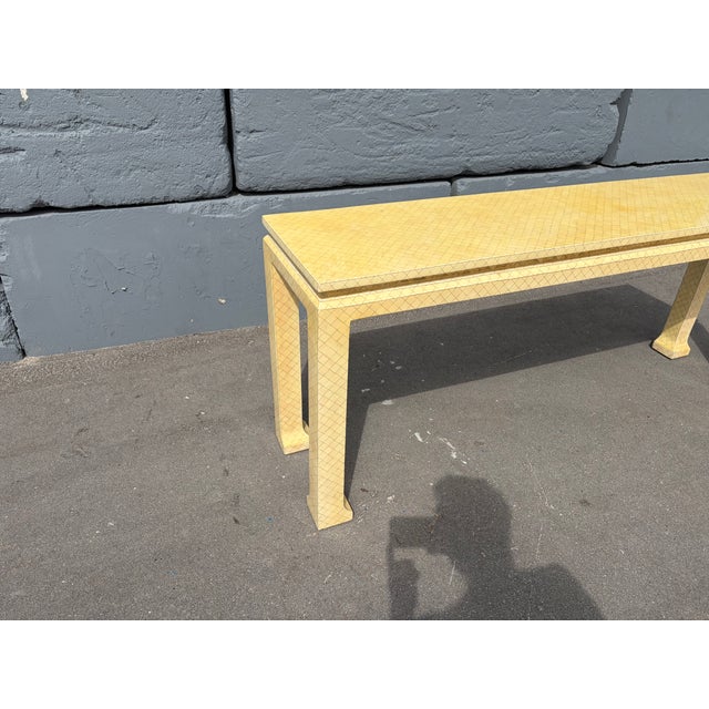 1980's Tessellated Bone Console Table For Sale - Image 10 of 17