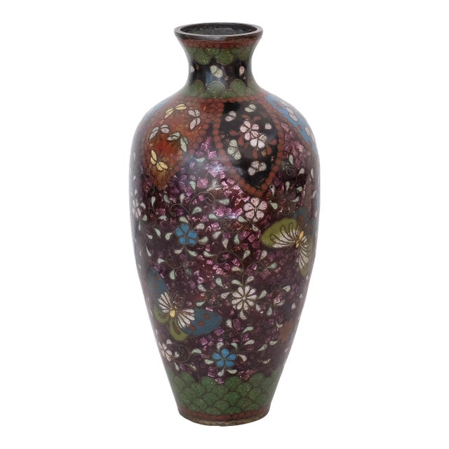 Antique Chinese Cloisonne Vase For Sale