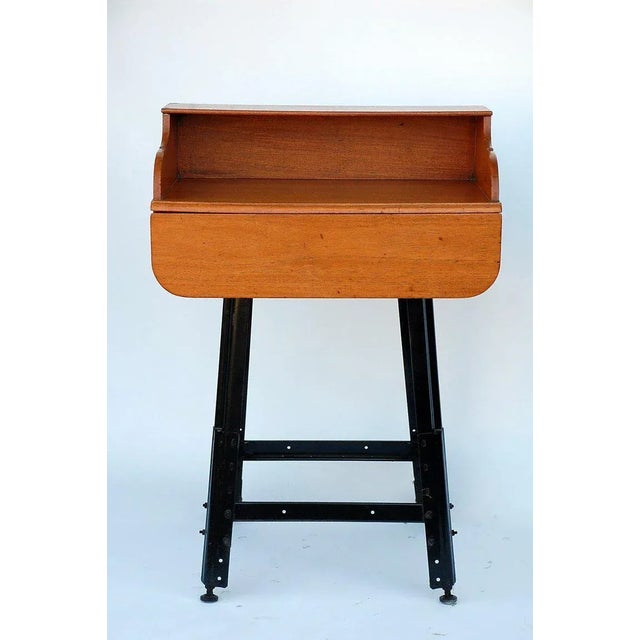 Wood Adjustable Oak Writing Table / Desk For Sale - Image 7 of 7