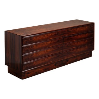 Brazilian Rosewood 8 Drawer Dresser by Westnofa For Sale