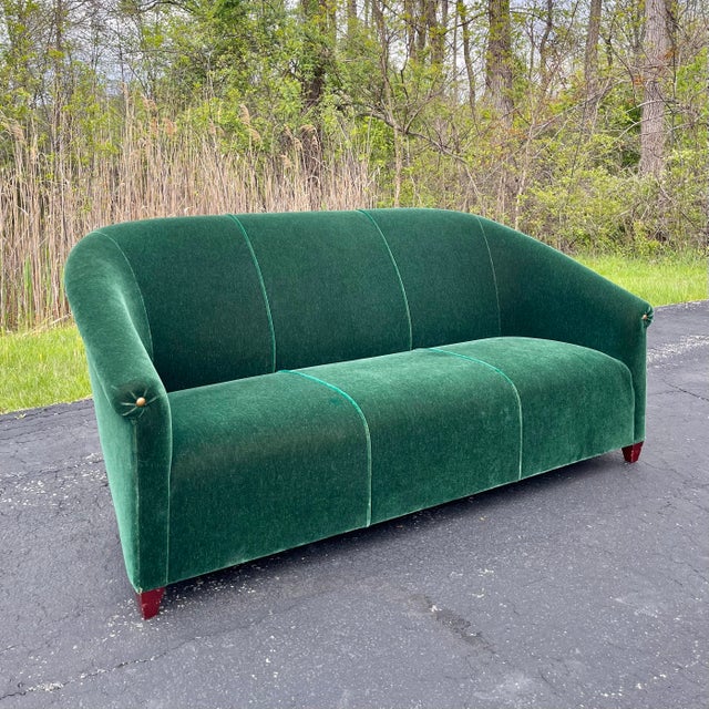 Postmodern Vintage John Hutton for Donghia Mohair Sofa For Sale - Image 3 of 10