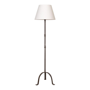 1940s French Iron Brutalist Floor Lamp