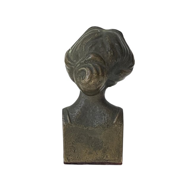 Art Nouveau Antique Fine Art Nouveau Solid Bronze For Sale - Image 3 of 7