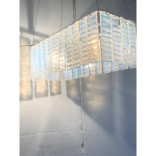 Murano Murano Glass Sputnik Opalino Italian Handmade Chandelier For Sale - Image 4 of 12