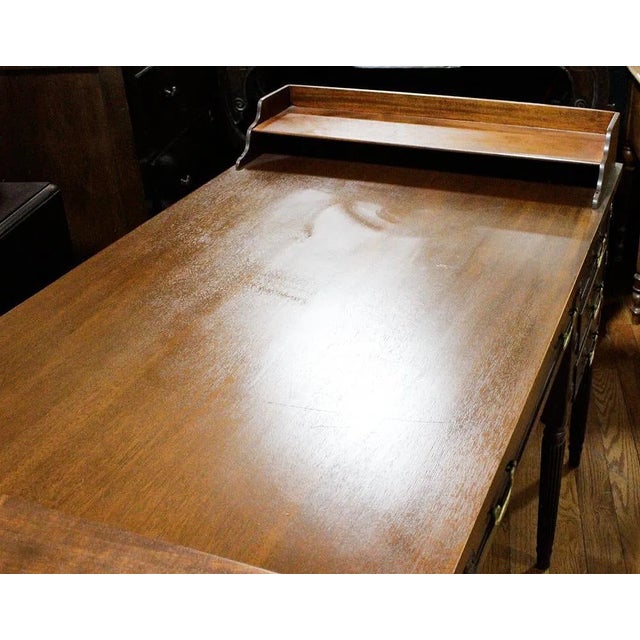 1960s 1960s Mahogany 7 Drawer Writing Desk by Kittinger USA For Sale - Image 5 of 5