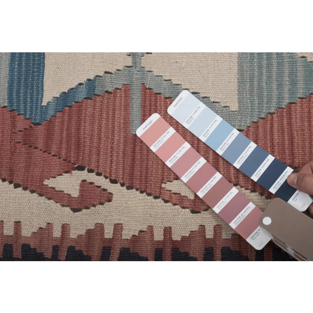Colorful Turkish Kilim Rug For Sale - Image 12 of 13
