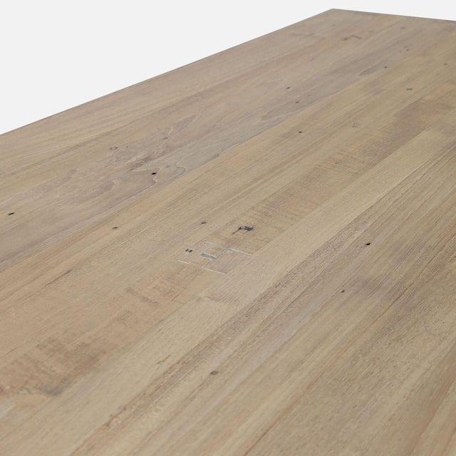 Eq3 Modern Minimalist Wood Coffee Table With Black Metal Legs For Sale In San Francisco - Image 6 of 7