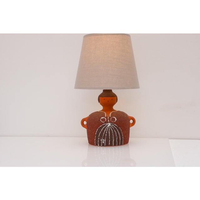 Scandinavian Pottery Table Lamp by Thomas Hellström for Nittsjö, 1970s For Sale - Image 4 of 13