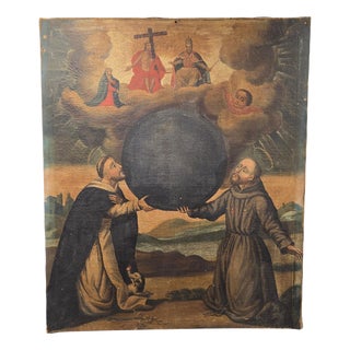 Baroque School Artist, Figurative Composition, 18th Century, Oil Painting on Canvas For Sale