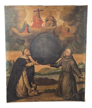 Baroque School Artist, Figurative Composition, 18th Century, Oil Painting on Canvas
