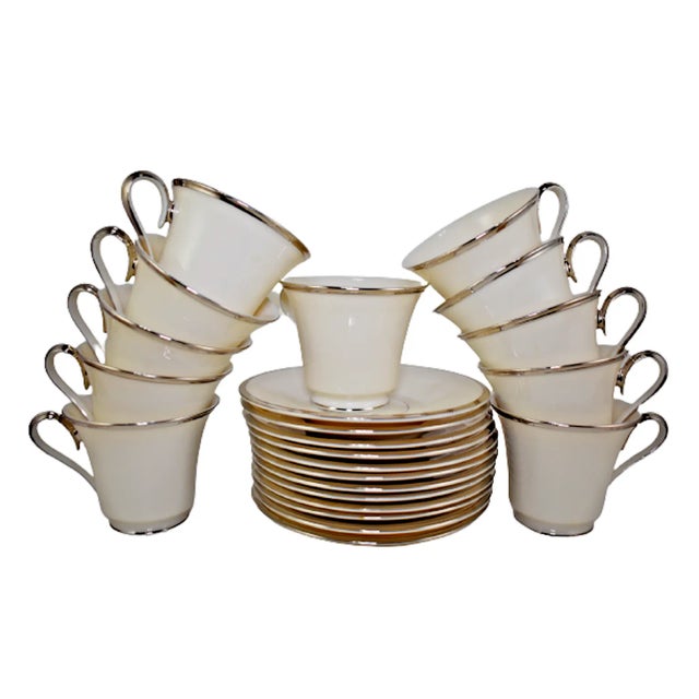 Late 19th Century Lenox Solitaire Cup & Saucer Set – 23 Pieces For Sale - Image 11 of 12