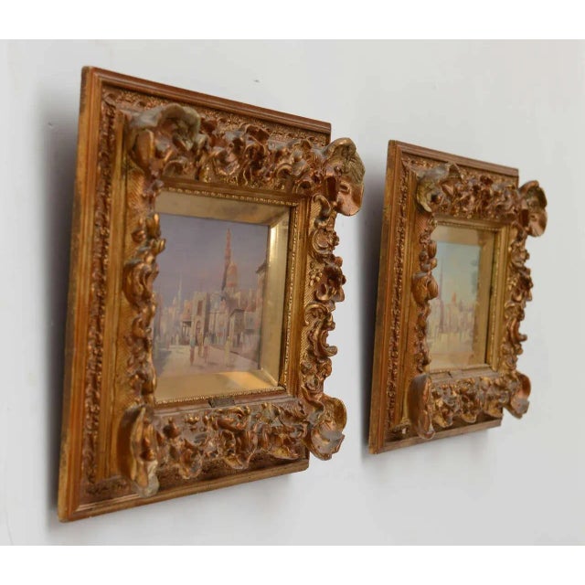 Wood Karl Kaufmann Orientalist Oil Paintings- Period Gilt Frames-19th century - a Pair For Sale - Image 7 of 8