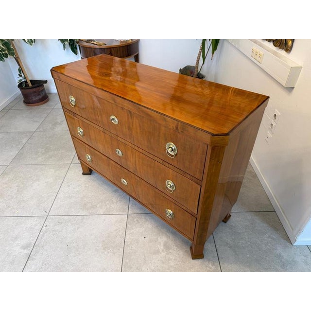 Biedermeier Chest of Drawers in Walnut For Sale - Image 11 of 15