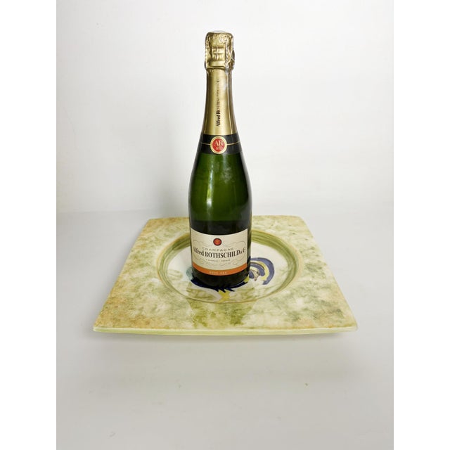 Rustic Ceramic Vide-Poche with Rooster Motif, France, 1980s For Sale - Image 3 of 12
