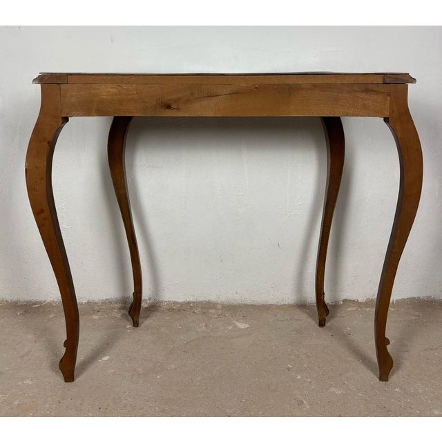 French Louis XV Style Walnut Console Table, 1930s For Sale - Image 9 of 13