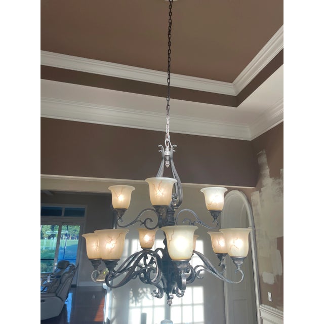 Murray Feiss 12 Light Chandelier For Sale - Image 4 of 12