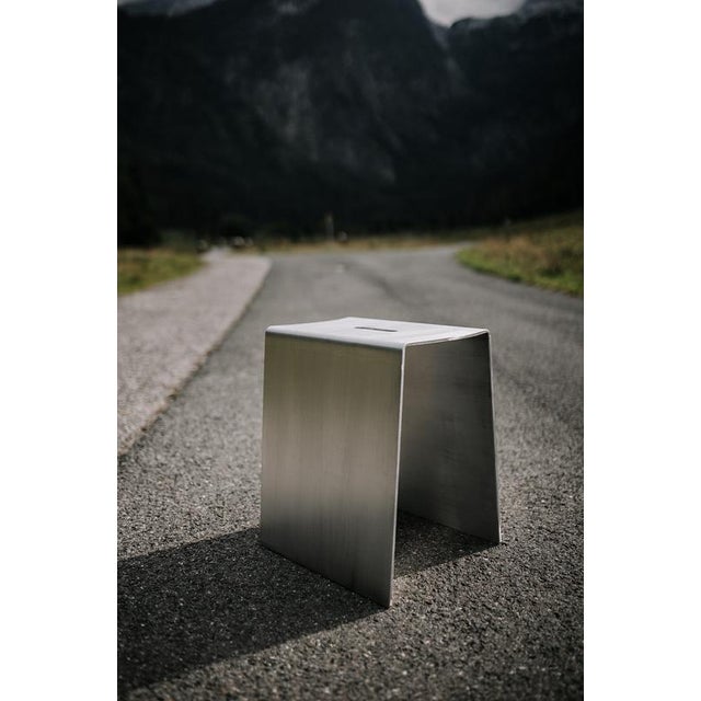 Como Aluminum Stool by Form & Eisen For Sale - Image 12 of 18