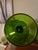 1960s Vintage l.e. Smith Avocado Green Pedestal Swung Vase 16.5" MCM Simplicity Uv Reactive For Sale - Image 5 of 6