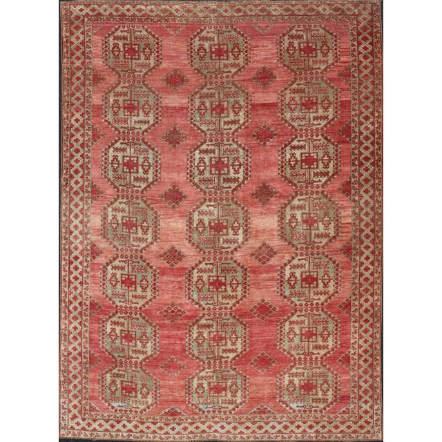 Early 20th Century Antique Turkomen Ersari Rug With Repeating Gul Design 8'3 X 11'4 For Sale - Image 13 of 13