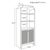 Matthew Izzo Home Claudia Light Blue and Caned Door Etagere For Sale - Image 9 of 9