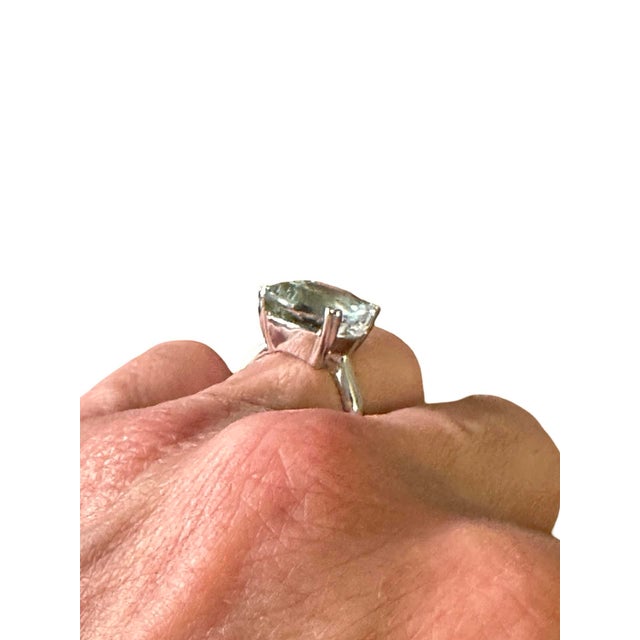 Metal Prasiolite Sterling Silver Ring Sz 6 New ! For Sale - Image 7 of 7