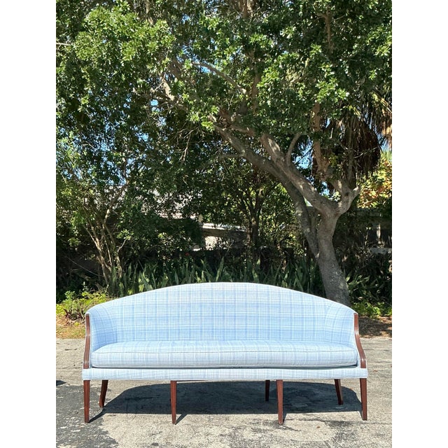 Vintage Regency Federal Mahogany Frame Sofa For Sale - Image 4 of 10