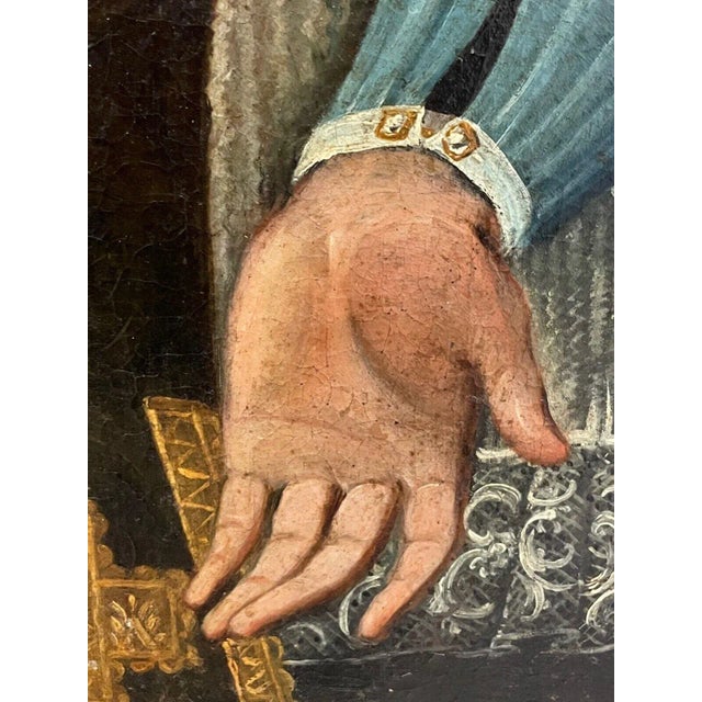 Red 18th Century Italian Oil Painting Portrait Pope Clement XIII For Sale - Image 8 of 12