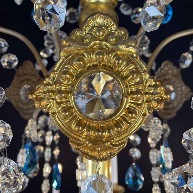 Genoese Empire Gilt 12-Light Chandelier For Sale - Image 4 of 12