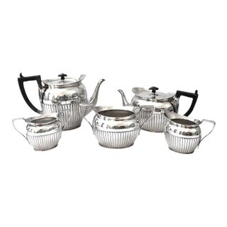 Antique Silver Plate Coffee & Tea Set, Hukin & Heath, Birmingham, England- 5 Pieces For Sale