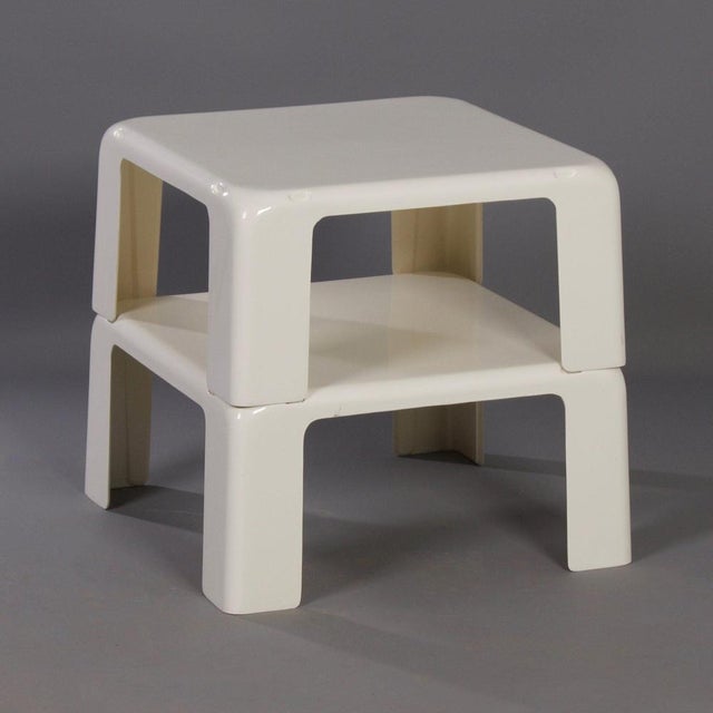 1960s Nesting Side Tables Quatro Gatti in Fiberlite by Mario Bellini for C&b Italia, 1960s For Sale - Image 5 of 16