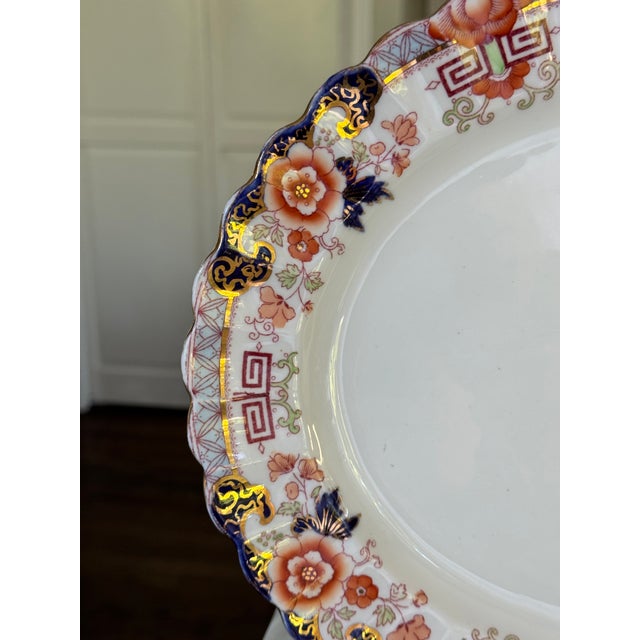 Made in England Antique Samuel Radford, LTD Imari Style Platter For Sale - Image 4 of 13