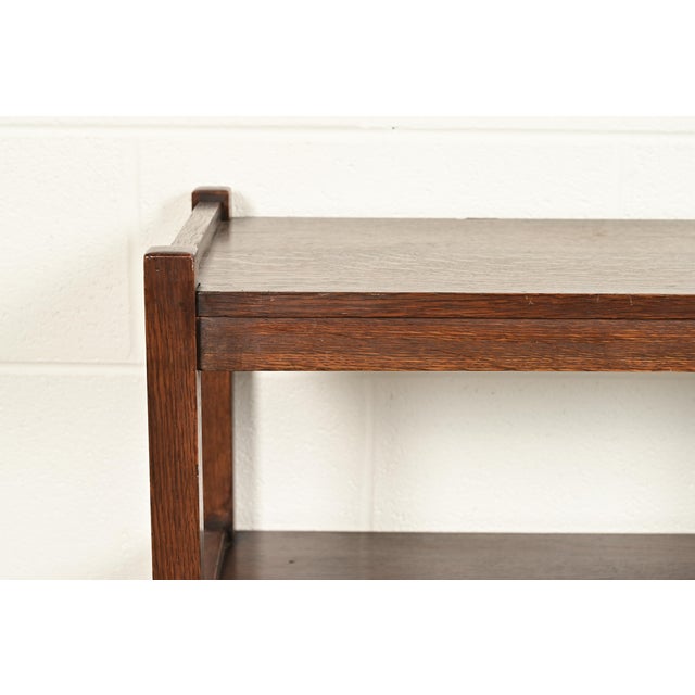 Early 20th Century Lifetime Furniture Antique Mission Oak Arts and Crafts Bookcase or Magazine Rack, Circa 1910 For Sale - Image 5 of 12