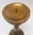 Large Brass Japanese Candlesticks on a Round Scalloped Base and Top For Sale In Palm Springs - Image 6 of 13