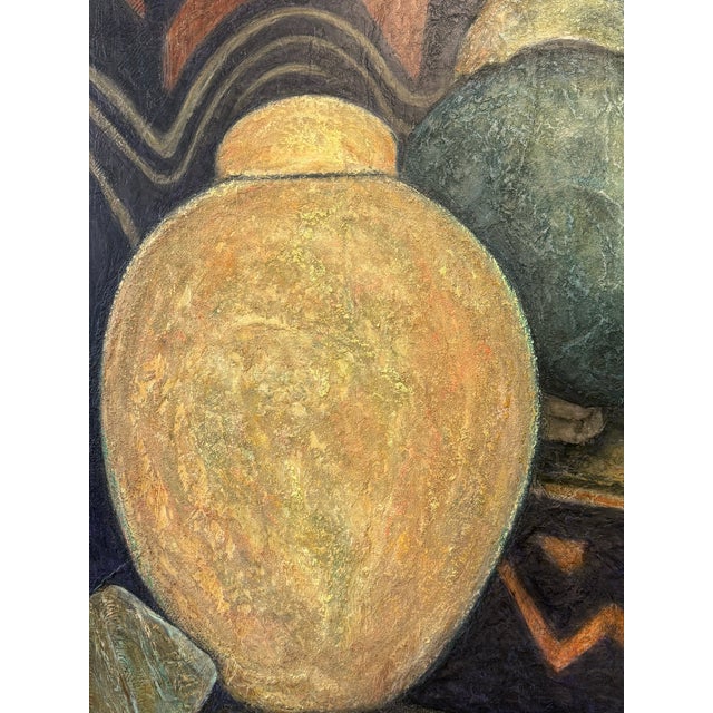 1980s 1980s African Pottery Still Life signed “Jaffe” For Sale - Image 5 of 12