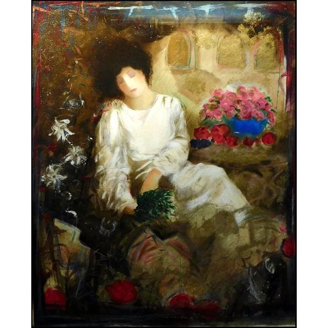 "Wild Thyme" Original Limited Edition Serigraph on paper by Janet Treby Hand Signed by the Artist Image size : 22" x 28"...