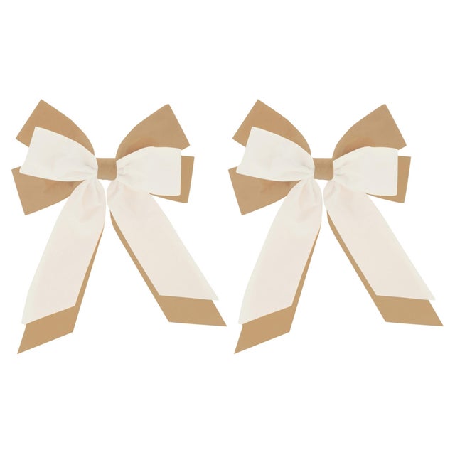 Kenneth Ludwig Chicago Double Bow Ornament (Set of 2) For Sale - Image 4 of 4