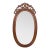 Antique Victorian Mahogany Oval Vanity Dresser Mirror 28" For Sale