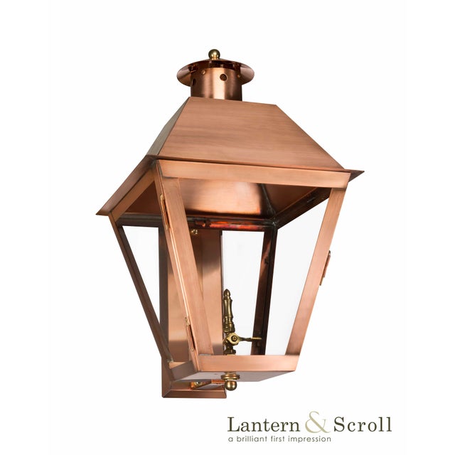 Lantern & Scroll Indoor/Outdoor Charleston Wall Mount Gas Lantern