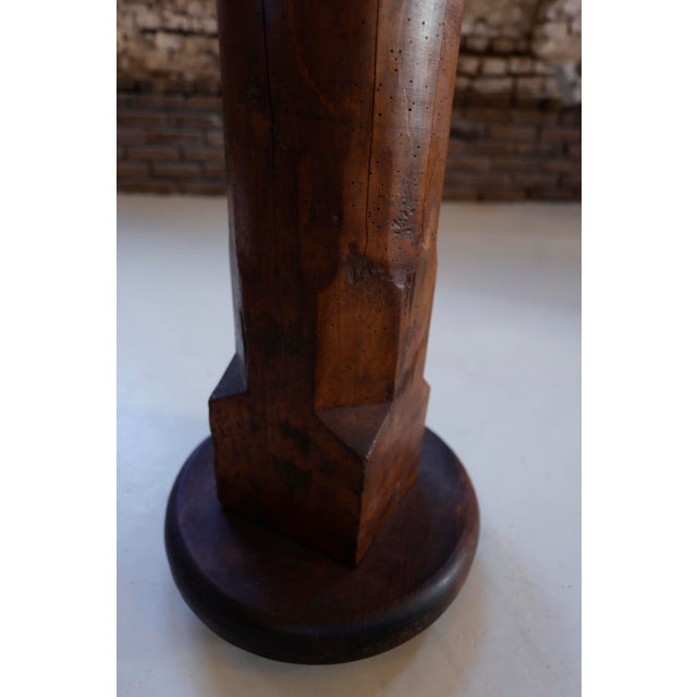 Antique French Wooden Wine Pedestal, 1850 For Sale - Image 4 of 13