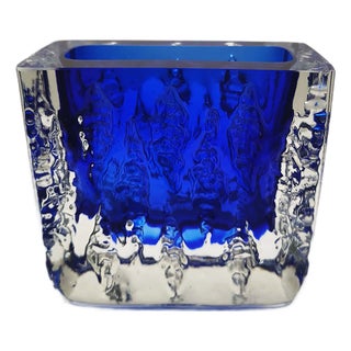 Rectangular Ashtray or Catch-All in Handcrafted Murano Glass attributed to Mandruzzato, Italy, 1960s For Sale