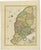 Antique map titled 'Westergo'. Original antique map of Westergo, part of the province of Friesland, the Netherlands....