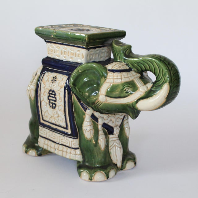 Mid 20th Century Vintage Elephant Garden Stool For Sale - Image 5 of 17