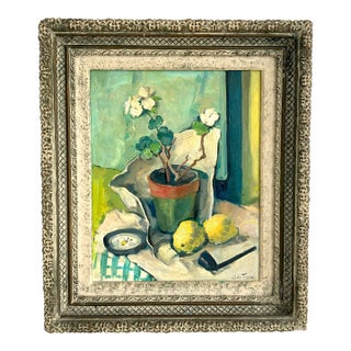 Mid 20th C Still Life Oil Painting For Sale