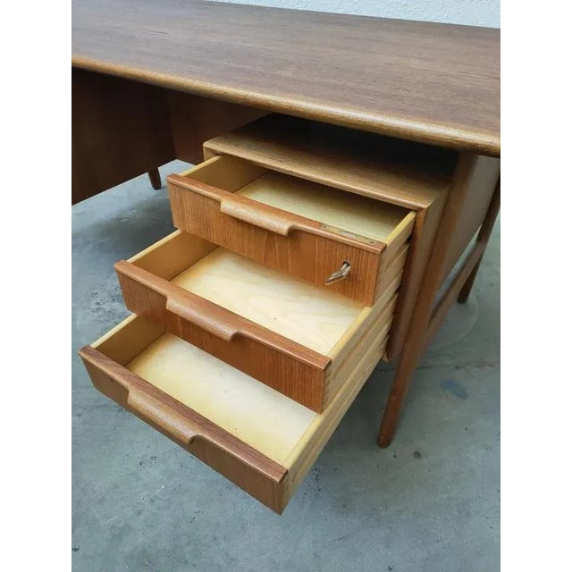 Mid-Century Teak Desk from Omann Jun For Sale - Image 12 of 13