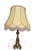 Vintage Table Lamp with Ornamental Brass Base and Leather Shade, 1955 For Sale - Image 13 of 13