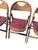 Set of 6 Vintage Acme Chair Company Walnut Folding Chairs + 2 Parts Chairs For Sale - Image 4 of 12