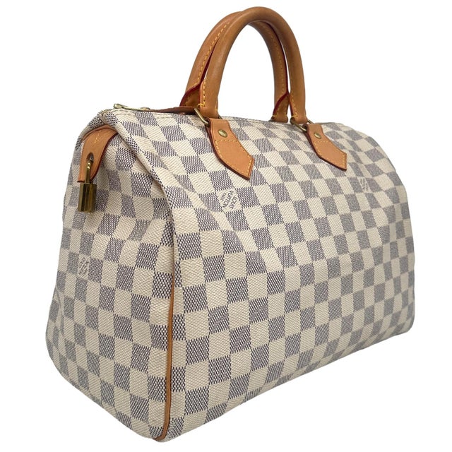 Contemporary Louis Vuitton Damier Azur Speedy 30 Top Handle Bag, France 2010. For Sale - Image 3 of 13