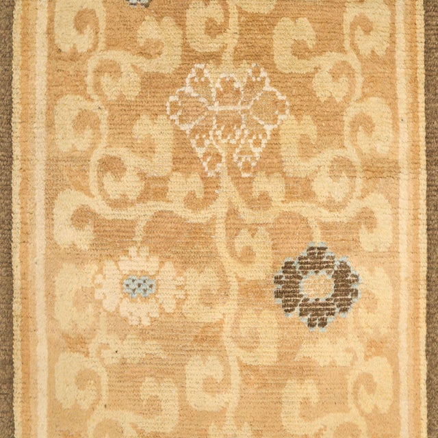 16th Century Antique 17th Century Chinese Ming Runner With Lotus & Peony Design - Rug & Kilim For Sale - Image 5 of 7