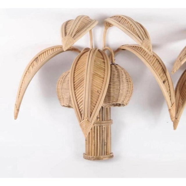 Rattan Coconut Wall Light, 1990s For Sale - Image 6 of 9