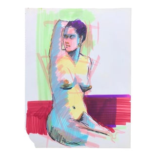 1980s John Reilly Colorful Female Nude For Sale